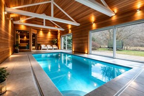 Indoor pool, a heated pool