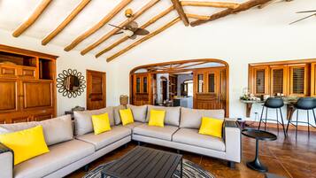 Smart TV, books, stereo