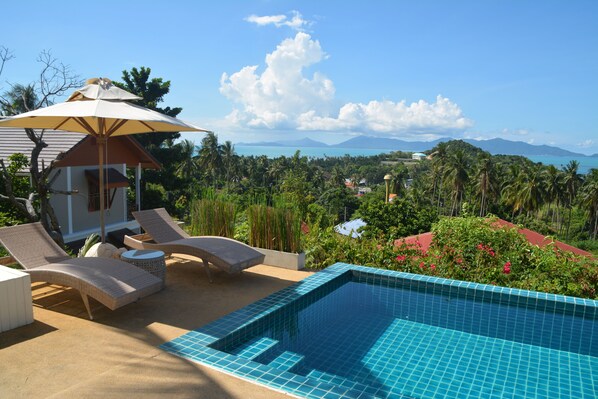 Pool - Sea view villa 185m close to Bophut and Maenam (Ko Samui)