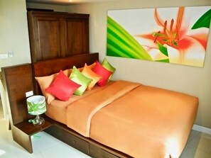 1 室のベッドルーム、セーフティボックス (室内)、アイロン / アイロン台、WiFi