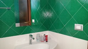 Secador de pelo, toallas y papel higiénico
