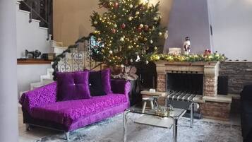 Smart TV, fireplace