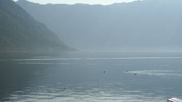On the beach, sun loungers, beach towels