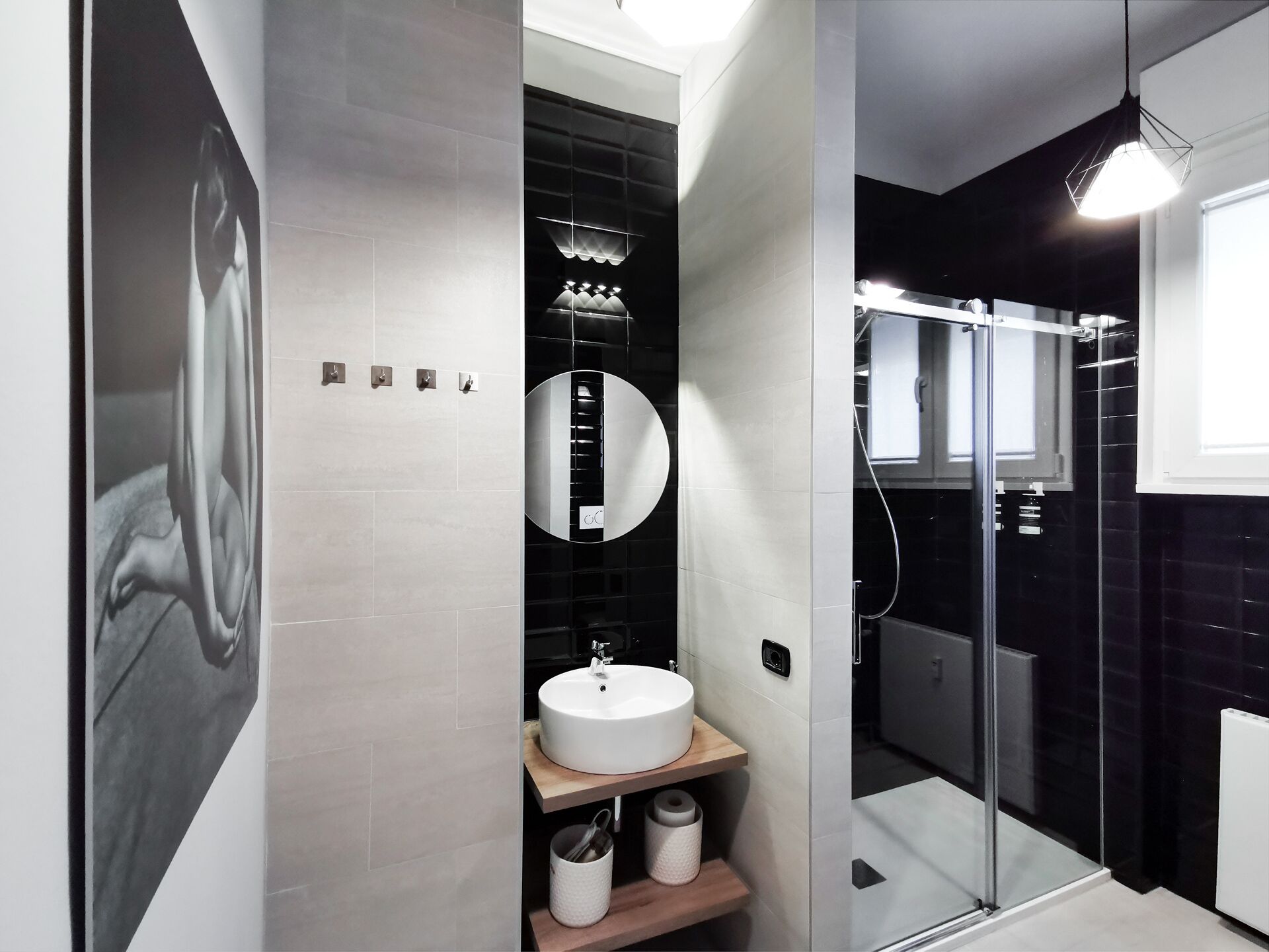 Dusche, Haartrockner, Bidet, Handtücher