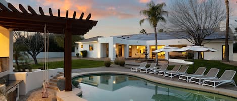 A heated pool