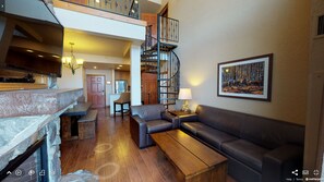 Smart TV, fireplace, ping pong