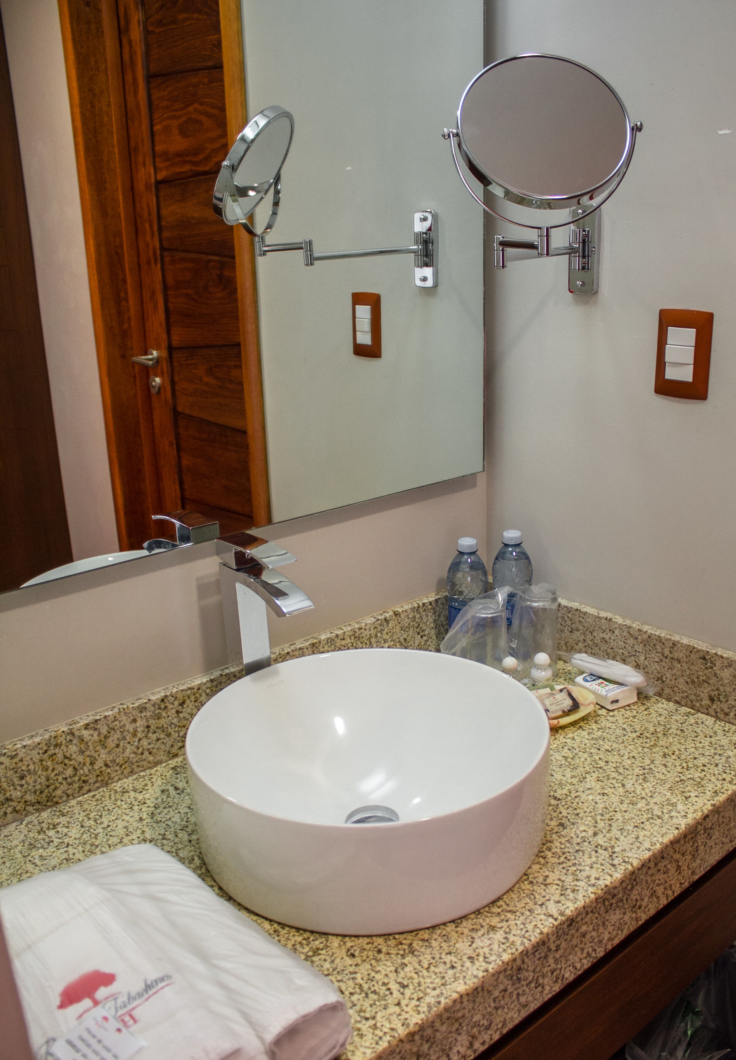 family double room, 2 double beds | bathroom sink