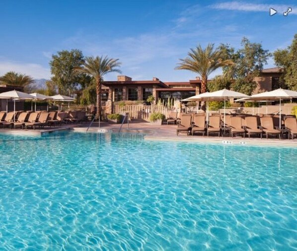 Outdoor pool, a heated pool