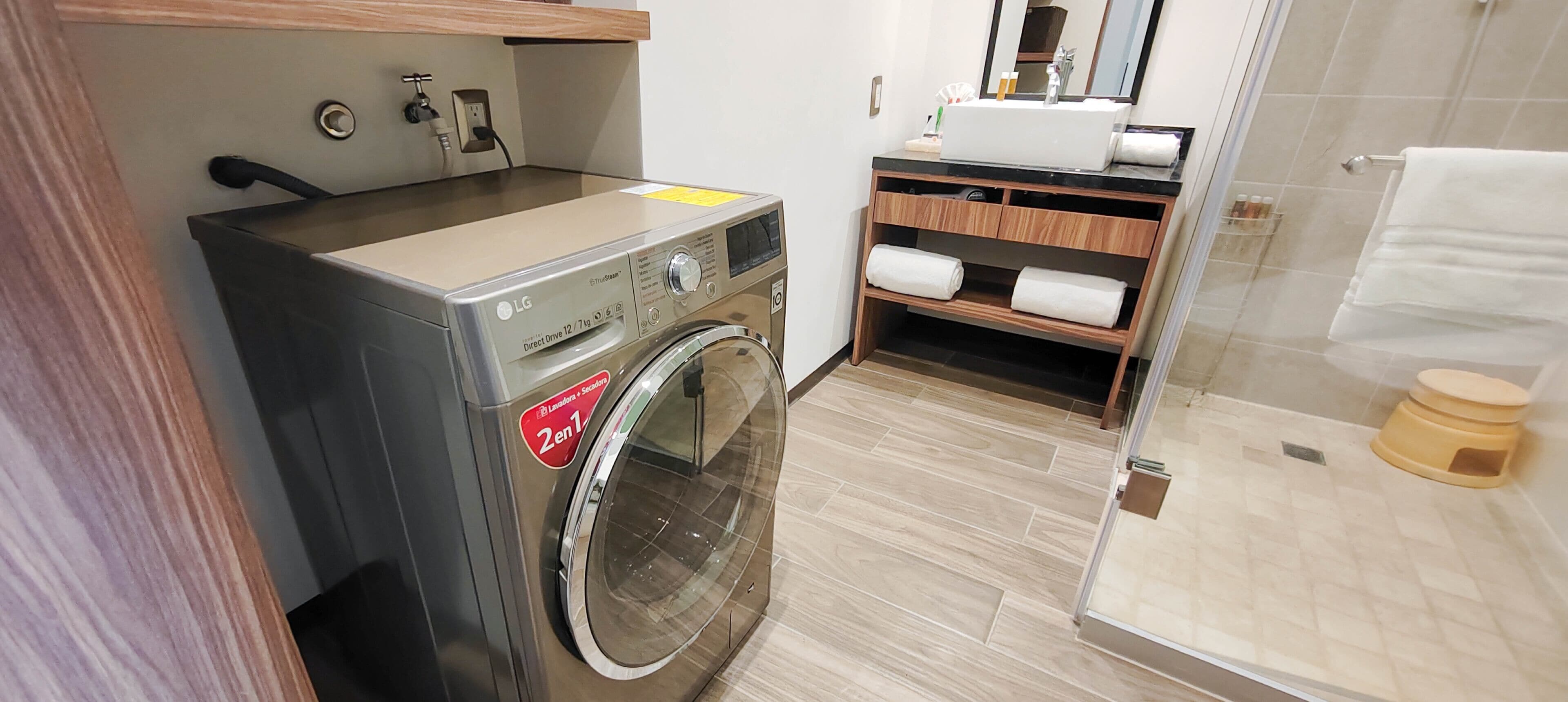 deluxe room, multiple beds, non smoking | bathroom | free toiletries, hair dryer, bidet, towels