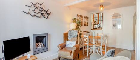 Una televisión de pantalla plana, Netflix, servicios de streaming