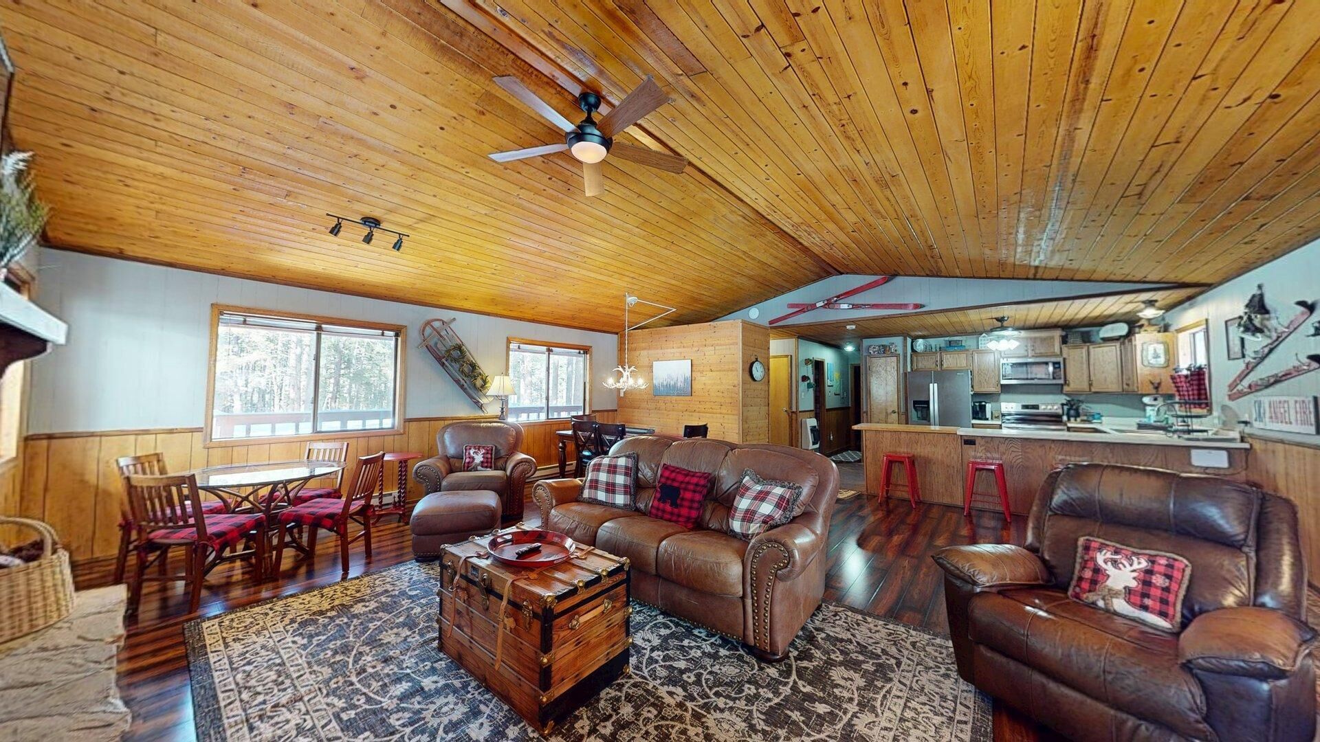 TV, fireplace, video games, DVD player