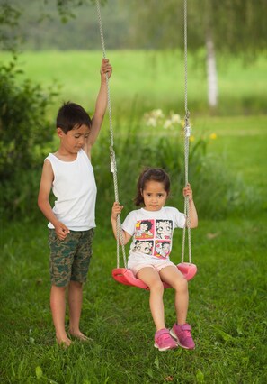 Children’s area - Farmhouse from the turn of the century with wood fired pizza oven (Lunde)
