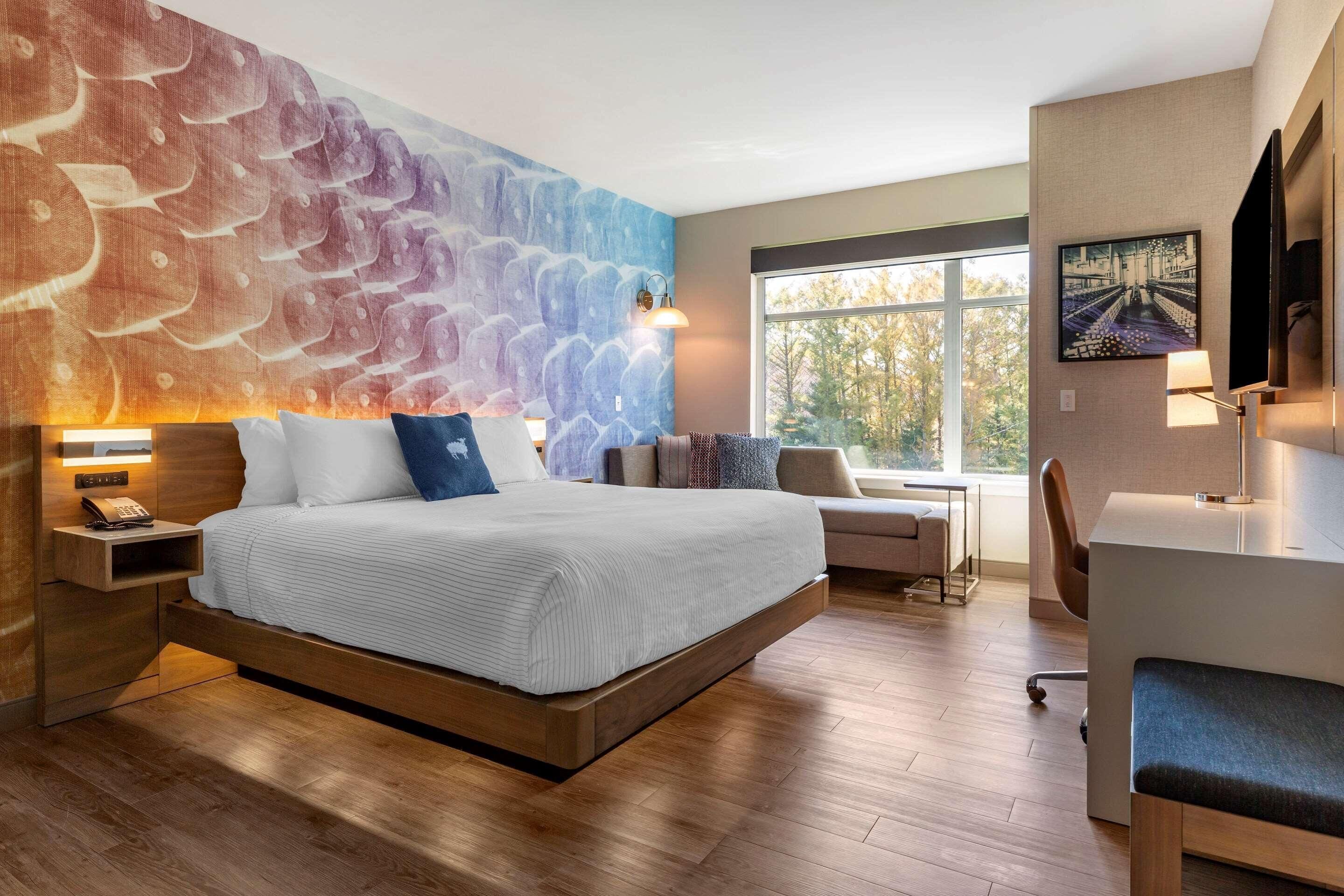 Desk, free WiFi, bed sheets