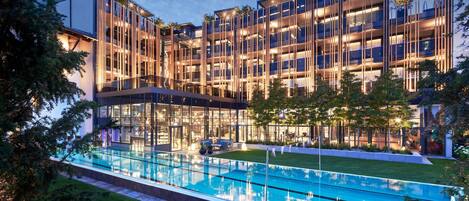 Indoor pool, a heated pool