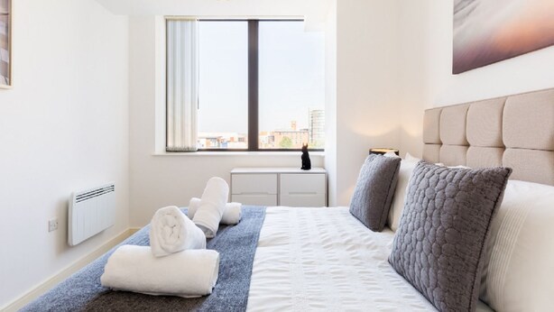 Luxury Apartment, Private Bathroom, City View (3rd Floor) | 1 bedroom - KCS Luxury Apartment - Broad Street Birmingham (Birmingham)