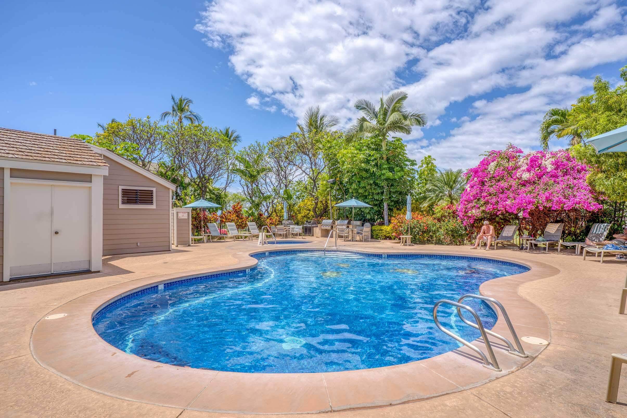 Utendørsbasseng og et oppvarmet basseng