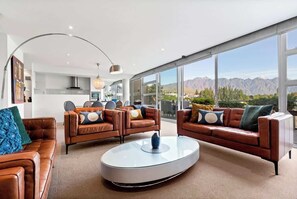 TV, fireplace, DVD player, books