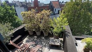 Loftsleilighet – president, hageutsikt | Terrasse/patio