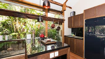 Honeymoon Villa, 1 Bedroom | Private kitchenette | Coffee/tea maker, full-size fridge, stovetop, electric kettle