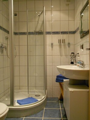 Shower, hair dryer, towels, soap - Apartment cozy and modern (Edertal)