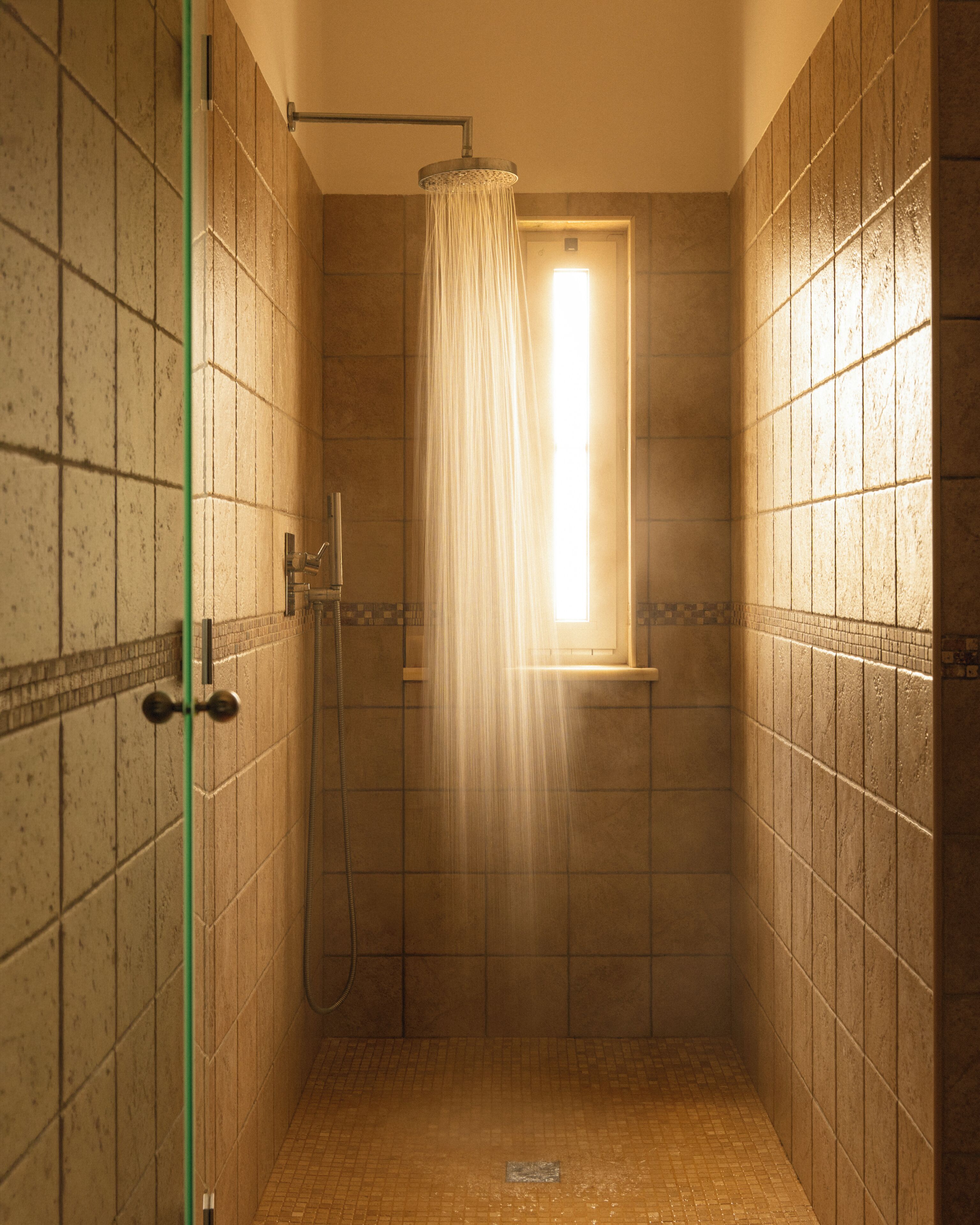 Double Room | Bathroom | Shower, hair dryer, towels, soap