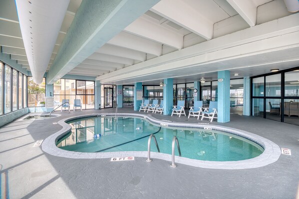 Piscina coperta, una piscina riscaldata