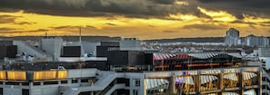 Vue sur la ville depuis lâhĂ©bergement
