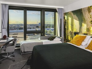 Hypo-allergenic bedding, memory-foam beds, in-room safe