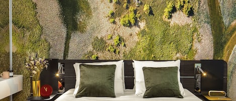 Habitación ejecutiva, 1 cama doble | Ropa de cama hipoalergénica, colchones viscoelásticos, caja fuerte