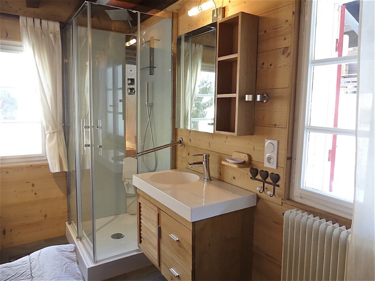 Shower, hair dryer