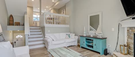 Smart-tv en een open haard