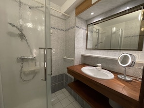 Shower, hair dryer