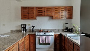 Microwave, oven, stovetop, blender - Sirenis Akumal 2 Bedroom Apartment (Akumal)