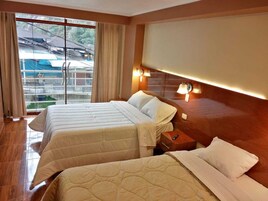 Down comforters, individually decorated, individually furnished, desk