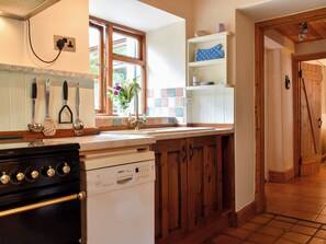 Dishwasher, high chair, cookware/dishes/utensils
