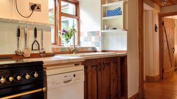 Dishwasher, high chair, cookware/dishes/utensils