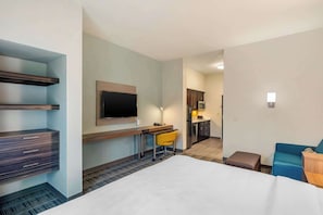 Suite, 1 King Bed, Non Smoking (Efficiency) | Desk, laptop workspace, iron/ironing board, free WiFi
