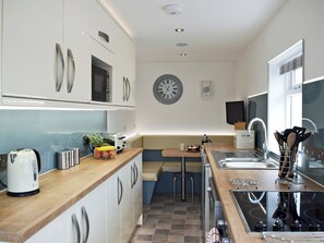 Dishwasher, high chair, cookware/dishes/utensils