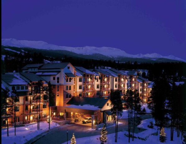 Experience the serene beauty of the mountains from this hotel's unique, multi-story design.