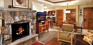 TV, fireplace, DVD player, ping pong