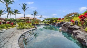 Outdoor pool - Fairway Villas L21 at the Waikoloa Beach Resort (Waikoloa)