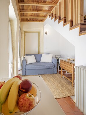 Apartment, 1 Bedroom, Mezzanine | Living area | Flat-screen TV - Quinta do Casal de S. Miguel de Soutelo (Vila Verde)