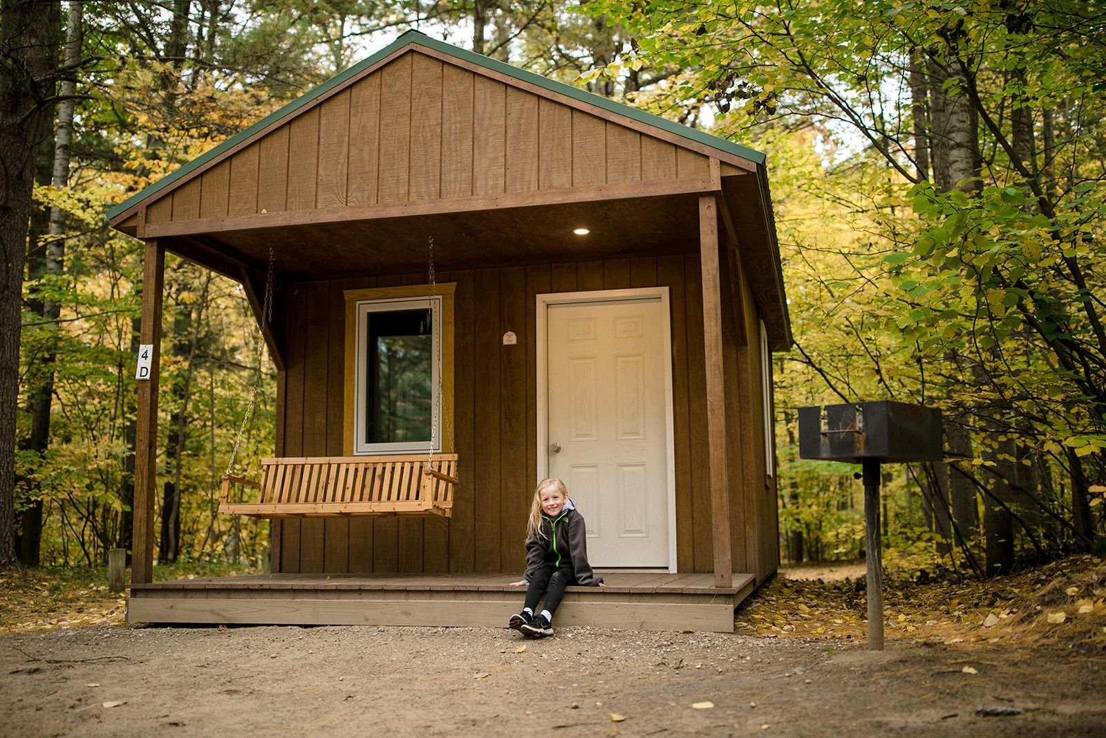 Rustic Camping Cabin | Garden view