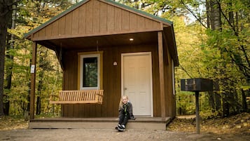 Rustic Camping Cabin | Garden view