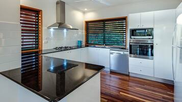 Fridge, oven, stovetop, dishwasher