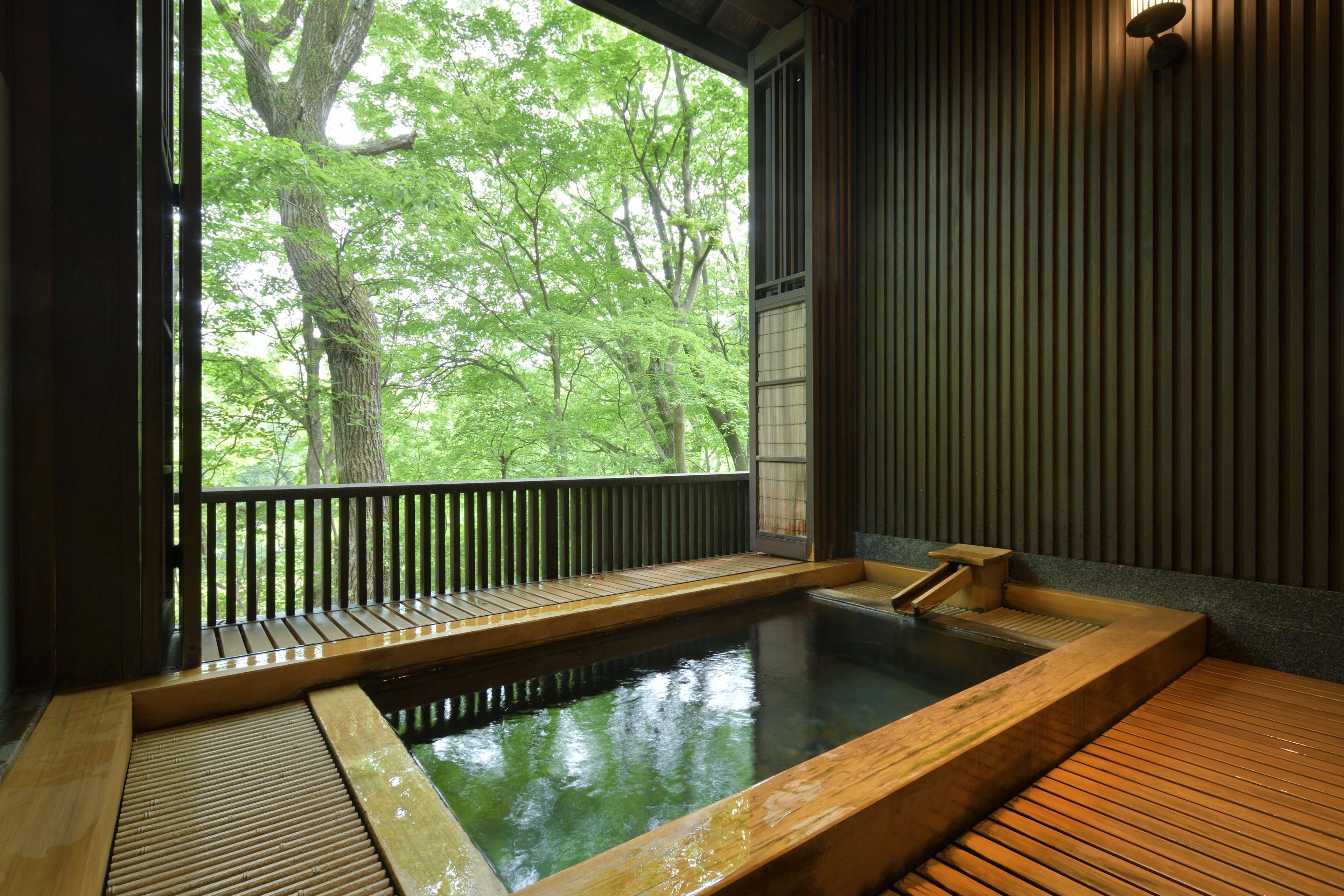 Japanese Style Room, AOGIRI, with Private Open-air Bath | Bathroom | Free toiletries, hair dryer, slippers, electronic bidet