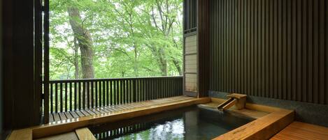 Japanese Style Room, AOGIRI, with Private Open-air Bath | Bathroom | Free toiletries, hair dryer, slippers, electronic bidet
