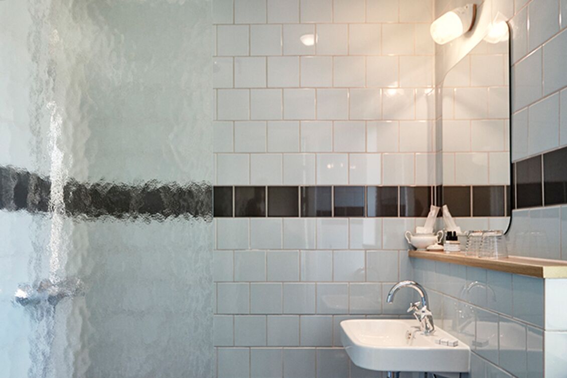 double room | bathroom | shower, hair dryer, towels, soap