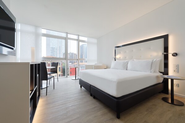 Free minibar items, in-room safe, laptop workspace, soundproofing