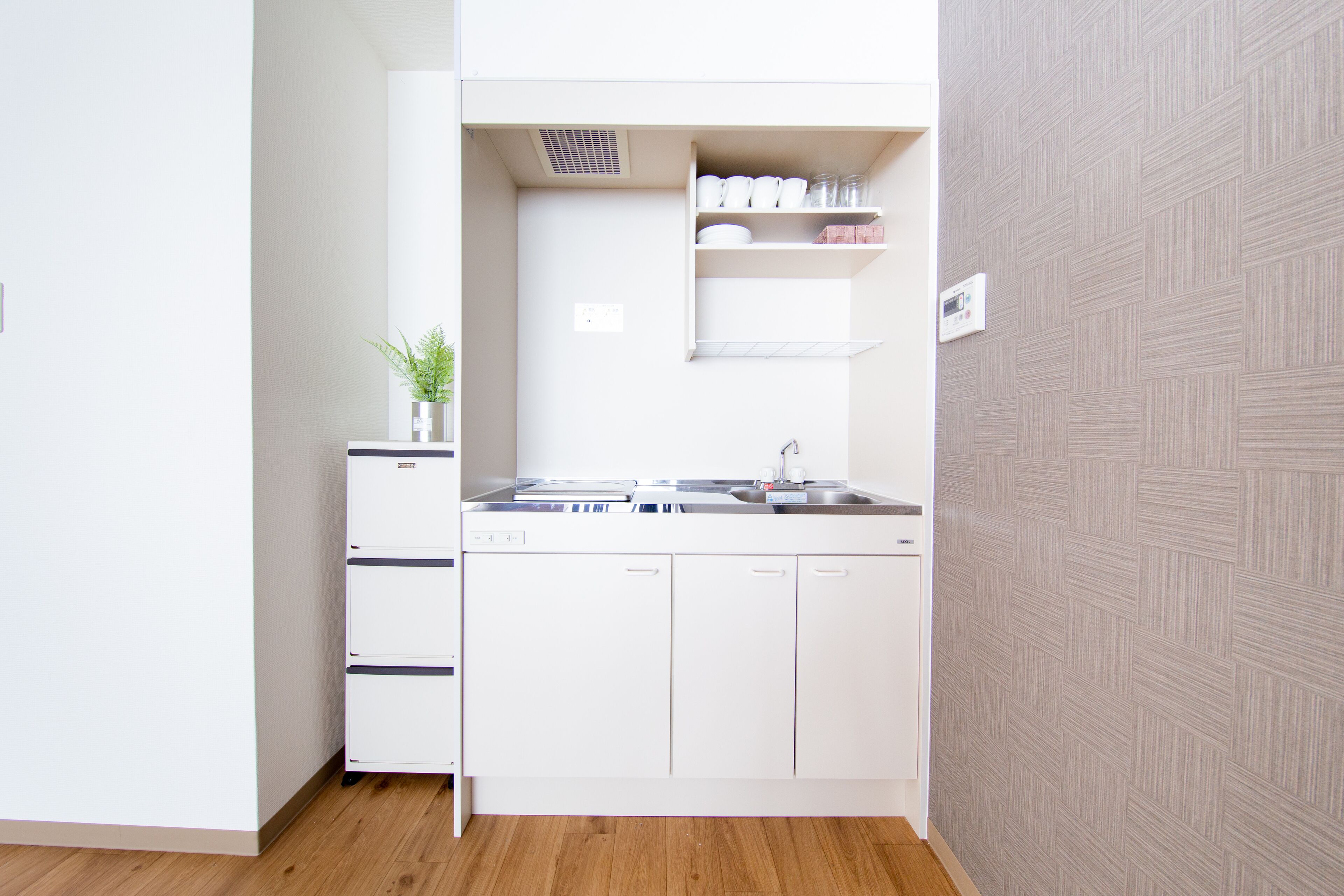 Departamento (9 people) | Cocina privada | Refrigerador, microondas, parrilla de estufa y plancha de cocina 